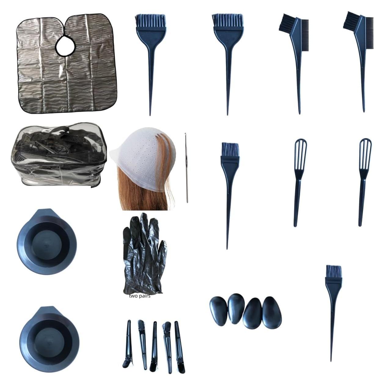 Kit de Tinte para Cabello UJ-04 Blanco con Brocha y Tazón