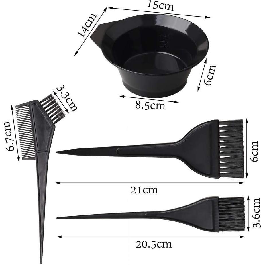 Kit de Tinte para Cabello UJ-04 Blanco con Brocha y Tazón