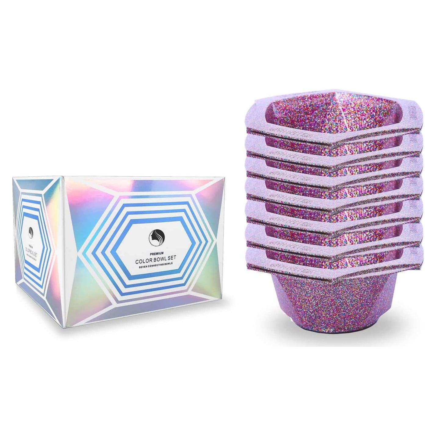 Tazones para Tinte Vellen Hair Glam Multicolor - 7 Piezas