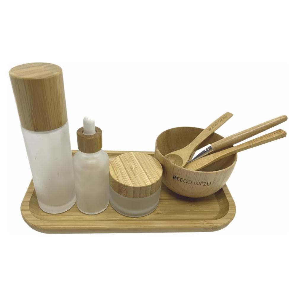 Juego de Cuencos de Bambú para Mascarillas 8 Piezas BEECO