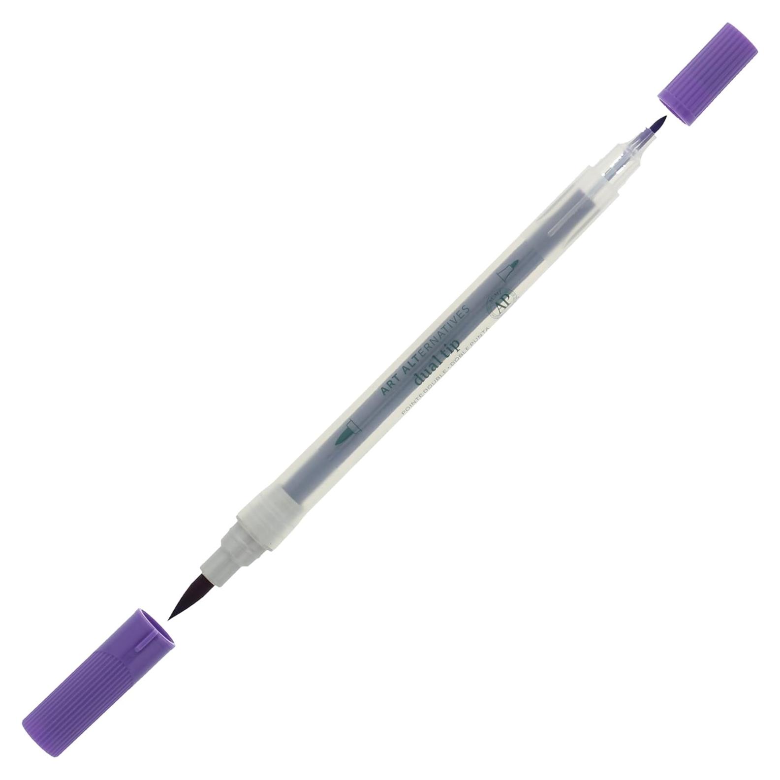 Art Alternatives Dual Tip Marker, Light Purple - Brush + 2mm bullet nib - coloring, illustration, journaling, drawing, lettering