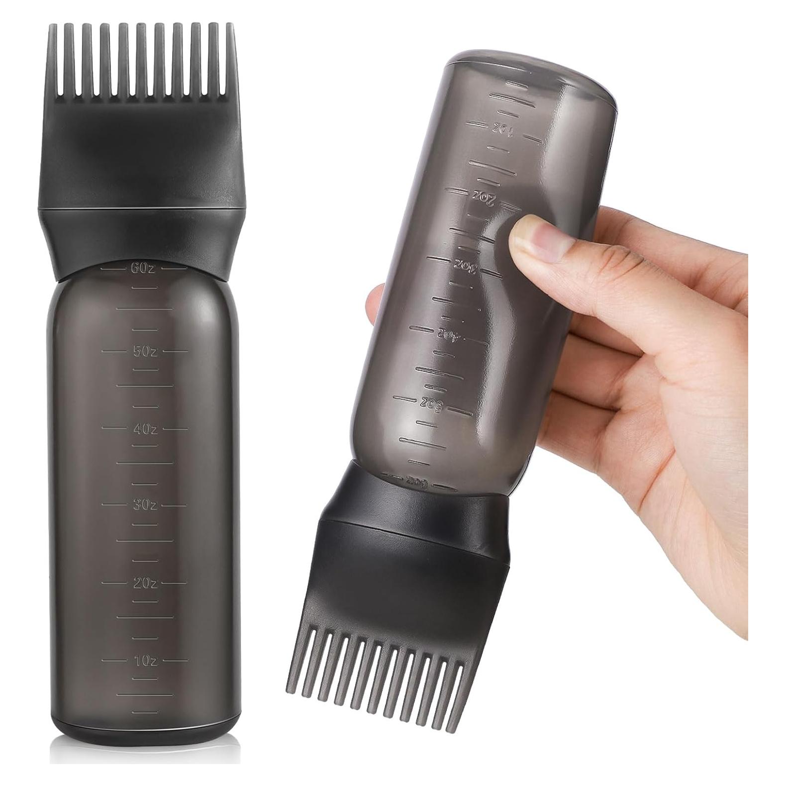 Botella Aplicadora de Raíces Pimoys 0.18L con Cepillo Negra