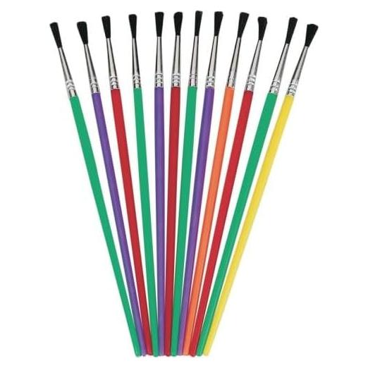 Juego de Pinceles Clásicos Rocky Mountain Goods - 12 Piezas para Niños