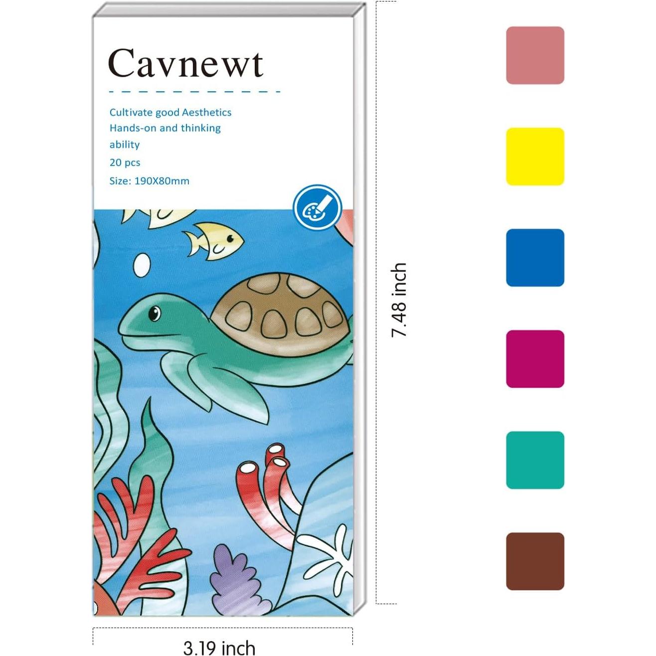 Libro de Acuarela Pocket Cavnewt - Mundo Submarino, 21 Páginas