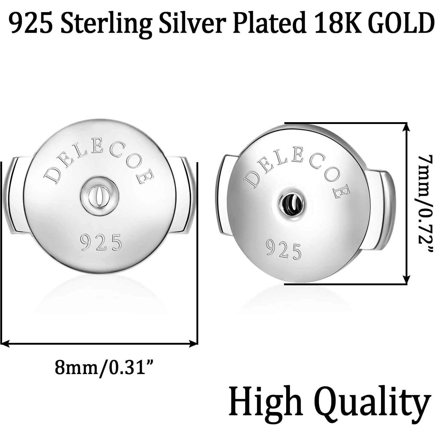 Resortes de Pendientes DELECOE Plata Esterlina 925 Oro 18K