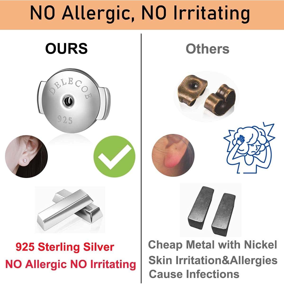 Resortes de Pendientes DELECOE Plata Esterlina 925 Oro 18K