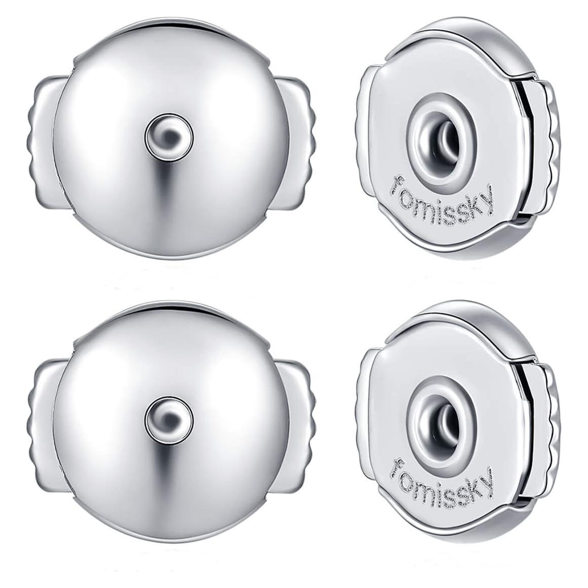 Respaldo de Aretes Fomissky-sisa 18K Oro Blanco - 2 Pares