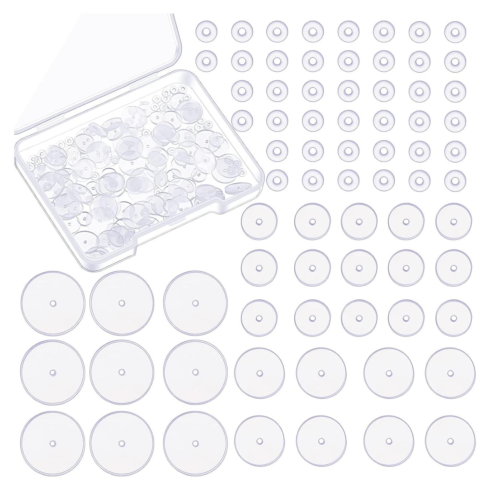 Hicarer 200 Pcs Soporte de Silicona para Pendientes 3-9 mm