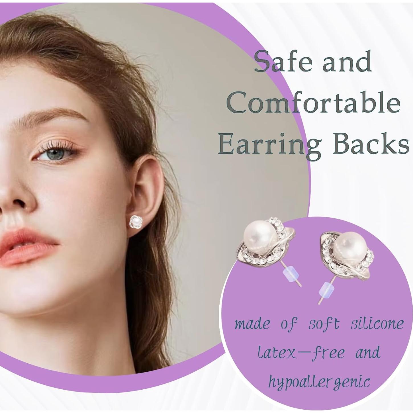 Frenos de Aretes KASBEE 200PCS Silicona Hipoalergénicos