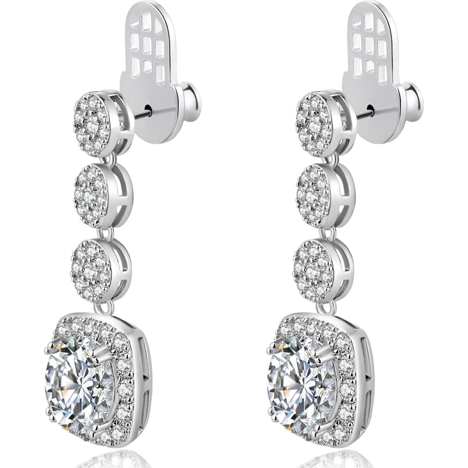 Respaldos de Aretes Hazifes 12mm Oro Blanco 18K 6 PCS