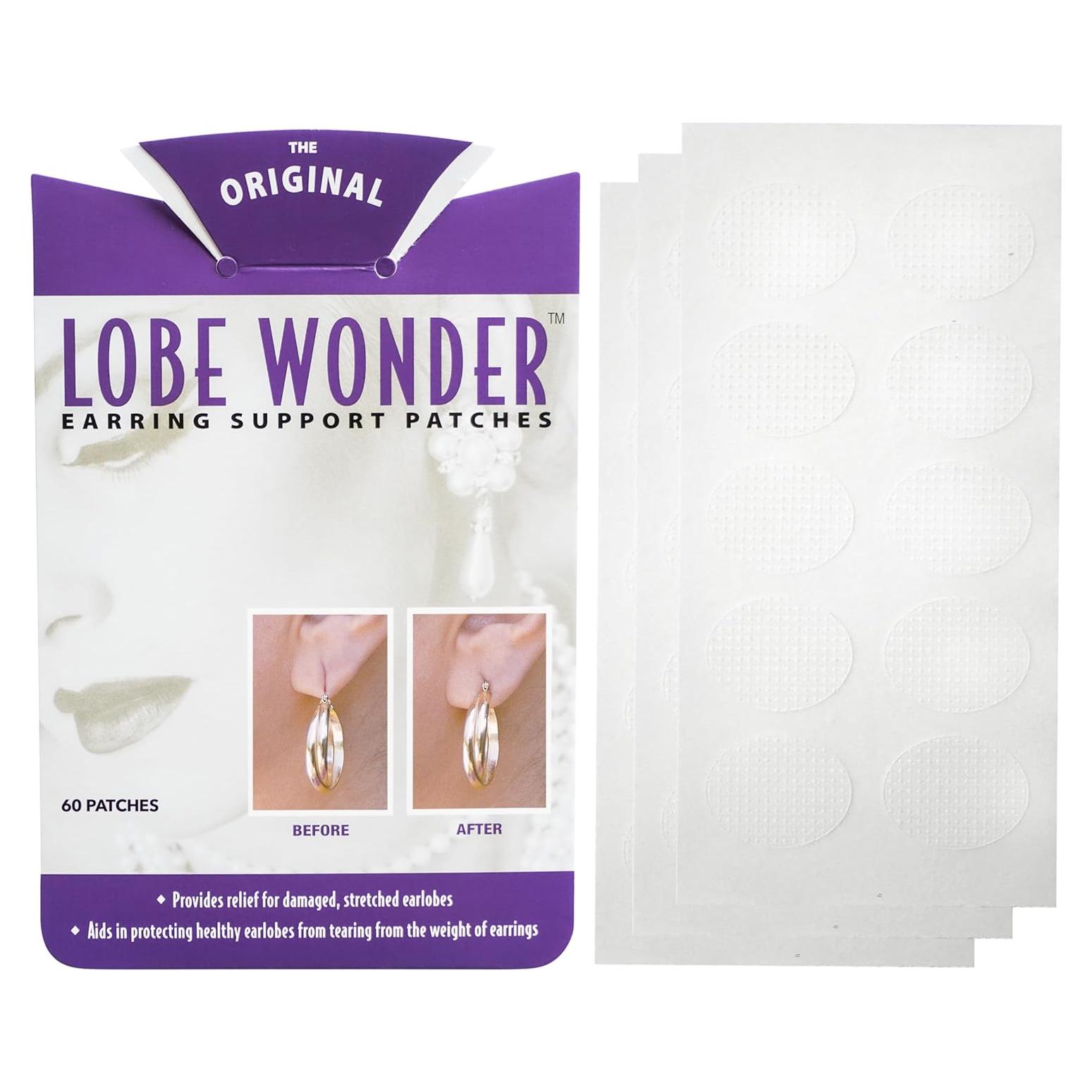Parches Lobe Wonder para Soporte de Lóbulo de Oreja - 60 Unidades