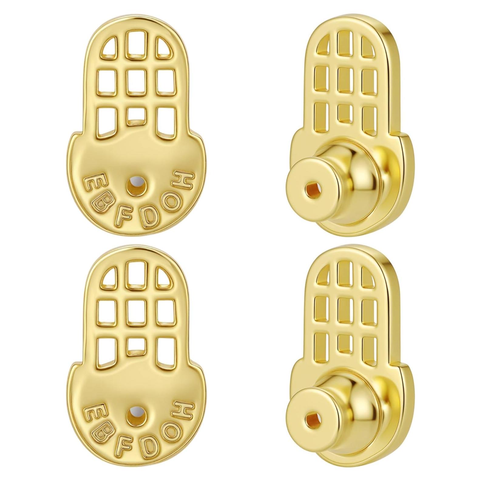 Resortes para Aretes EBFDOH Oro de 18K Hipoalergénicos 4 Piezas