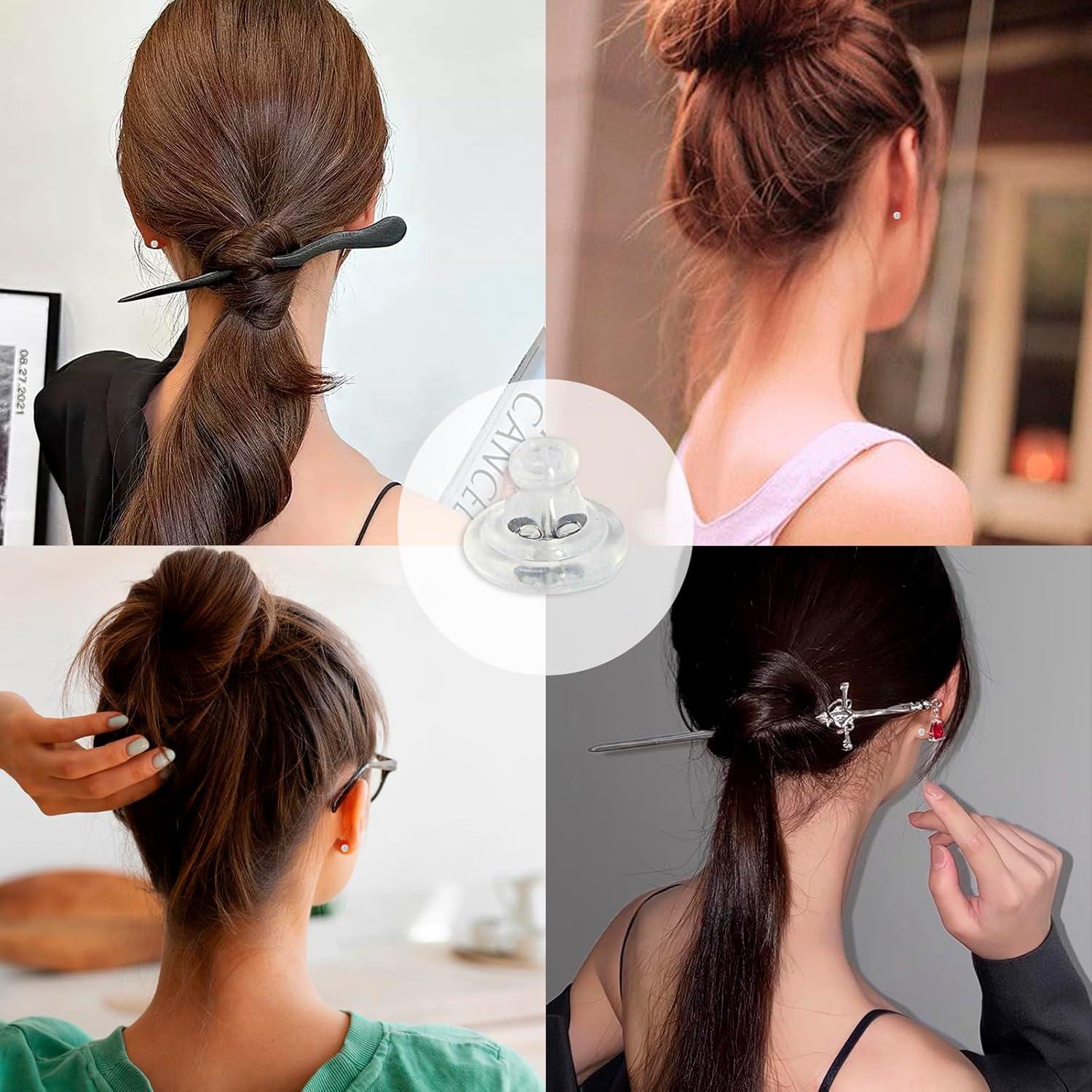 20 Piezas Respaldos de Aretes Silicona Hipoalergénicos Oro Plata