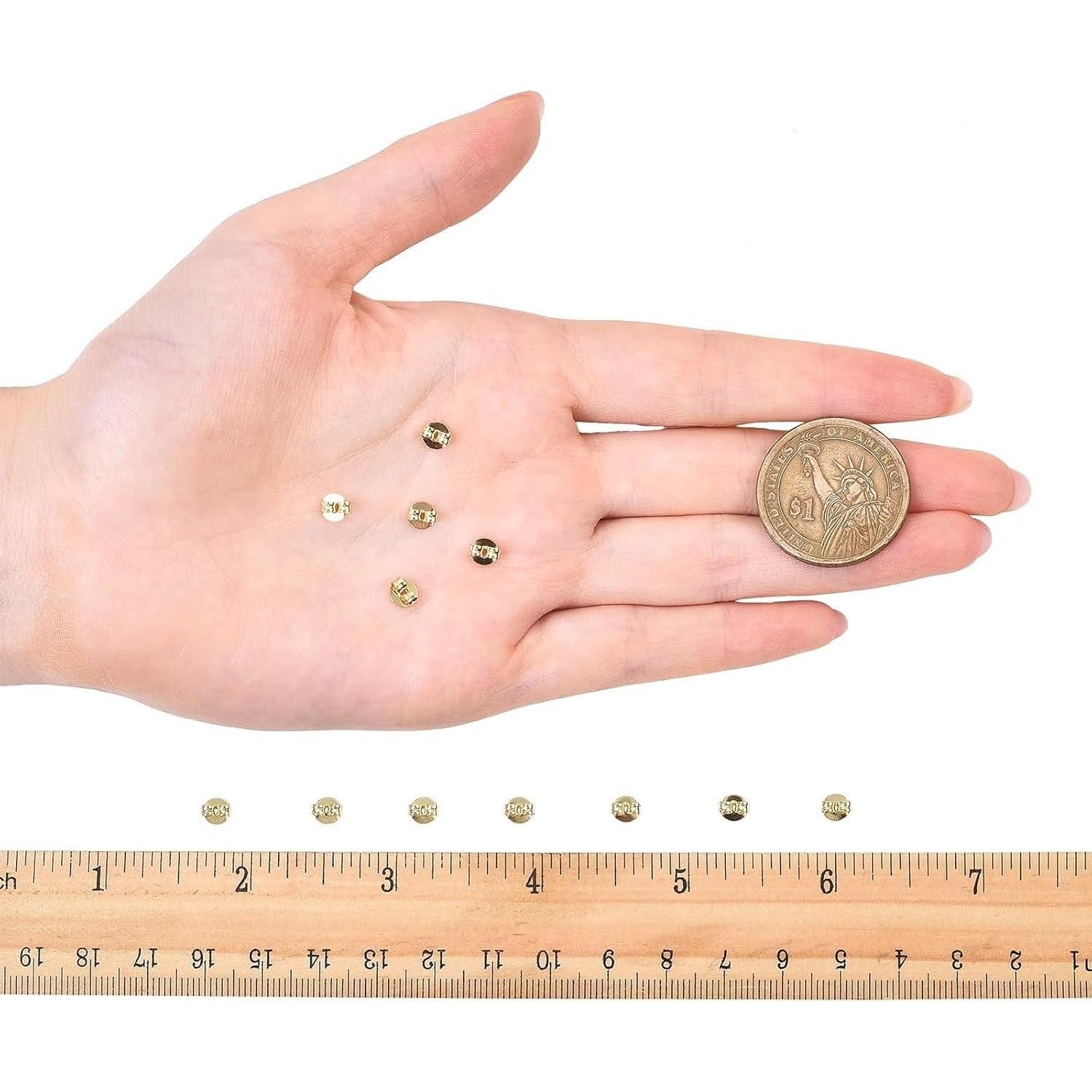 Respaldo de Pendientes Dorados Tasodin 12pcs Acero Inoxidable