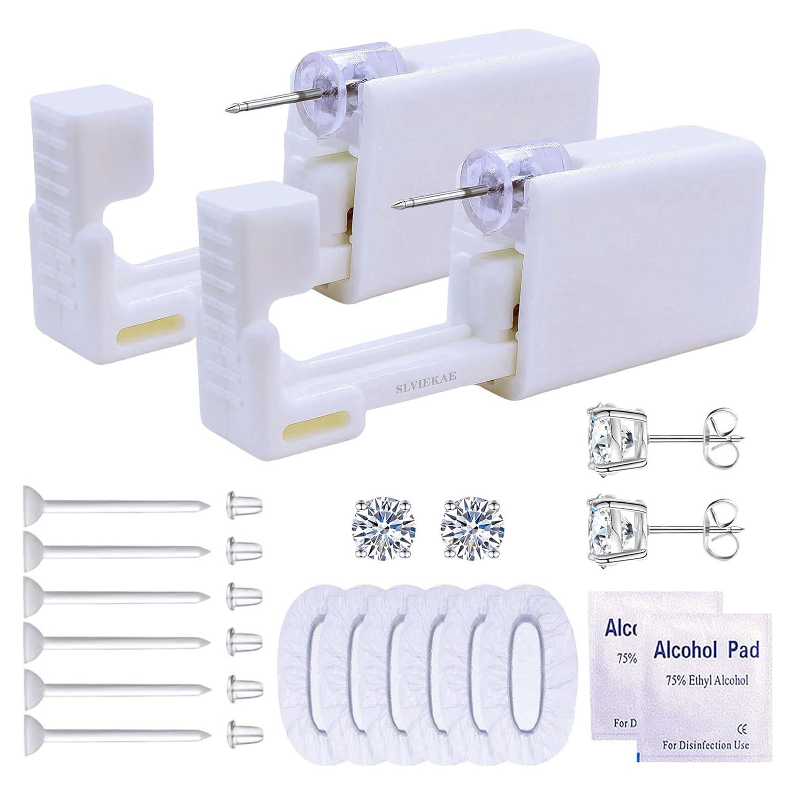 Kit de Perforación de Orejas SLVIEKAE 112 Pcs Sin Dolor