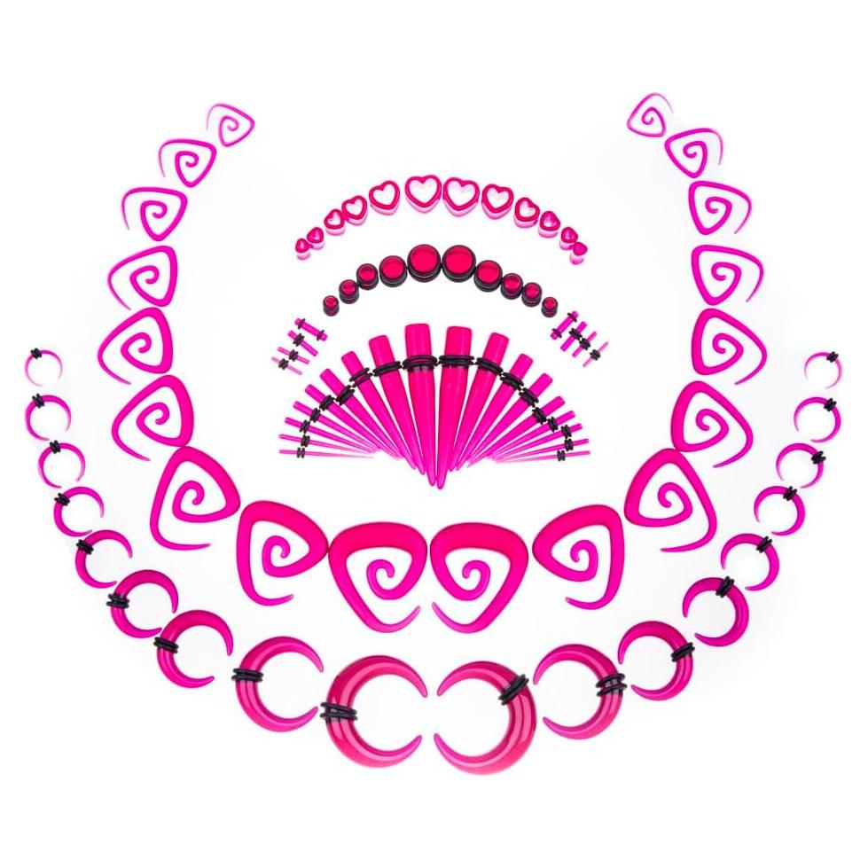 Kit de Estiramiento para Oídos 84 Piezas Acrílico 14G-00G