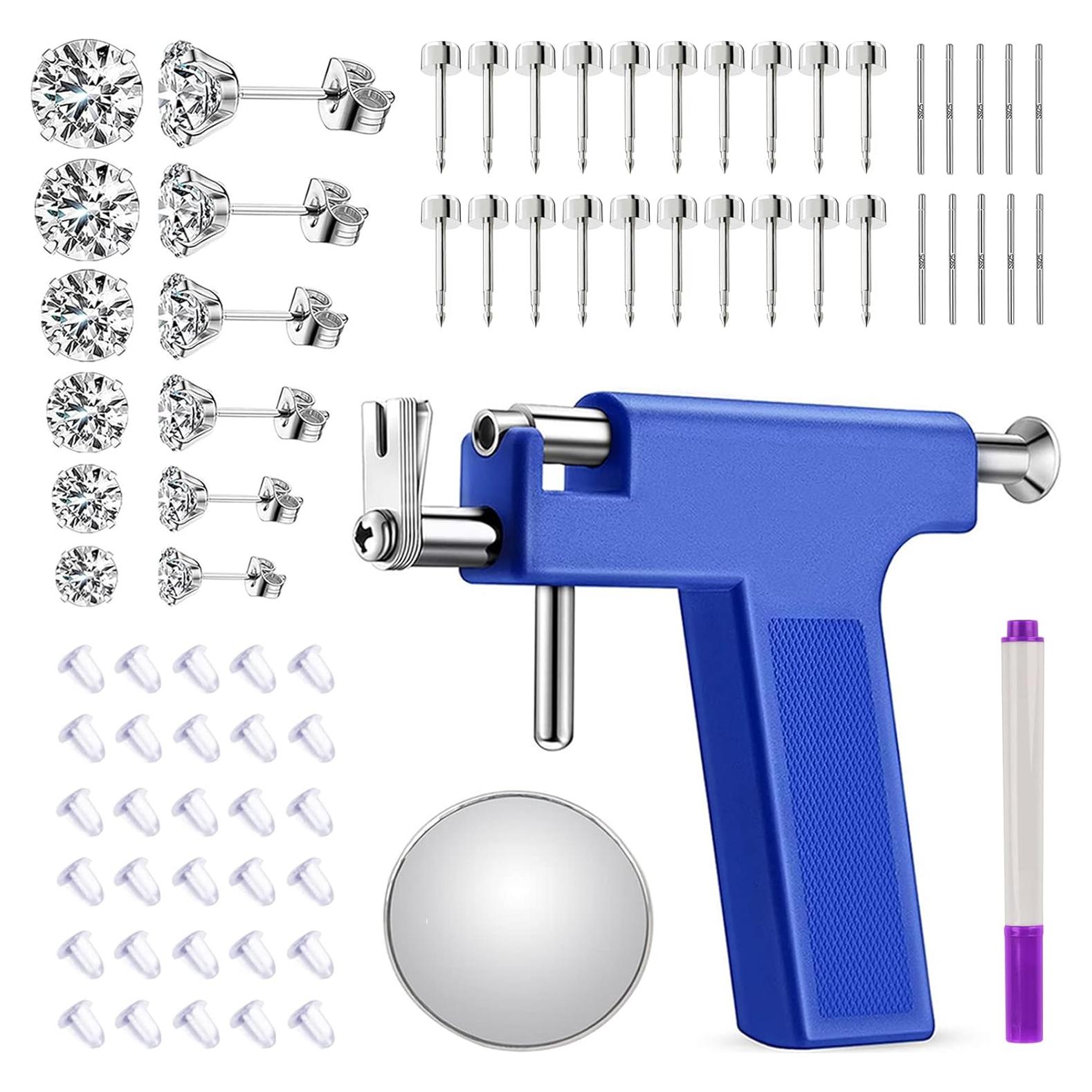 Kit de Perforación de Orejas YASPIT con 6 Pendientes y Agujas