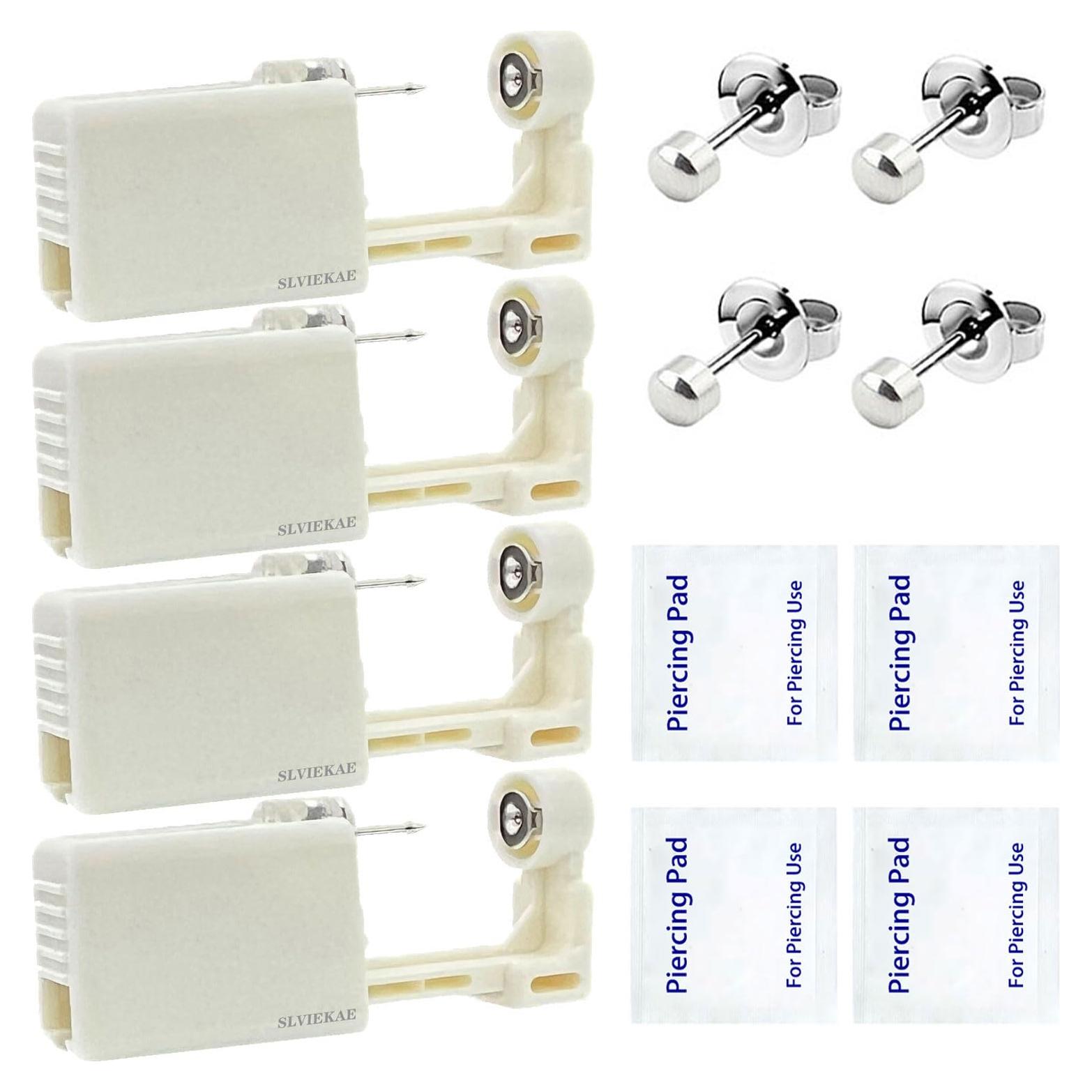 Kit de Perforación de Orejas SLVIEKAE 4 Piezas Acero Inoxidable