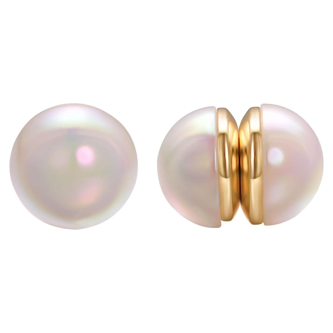 Pendientes Clip On de Perlas Airokiy Oro 18K Hipoalergénicos