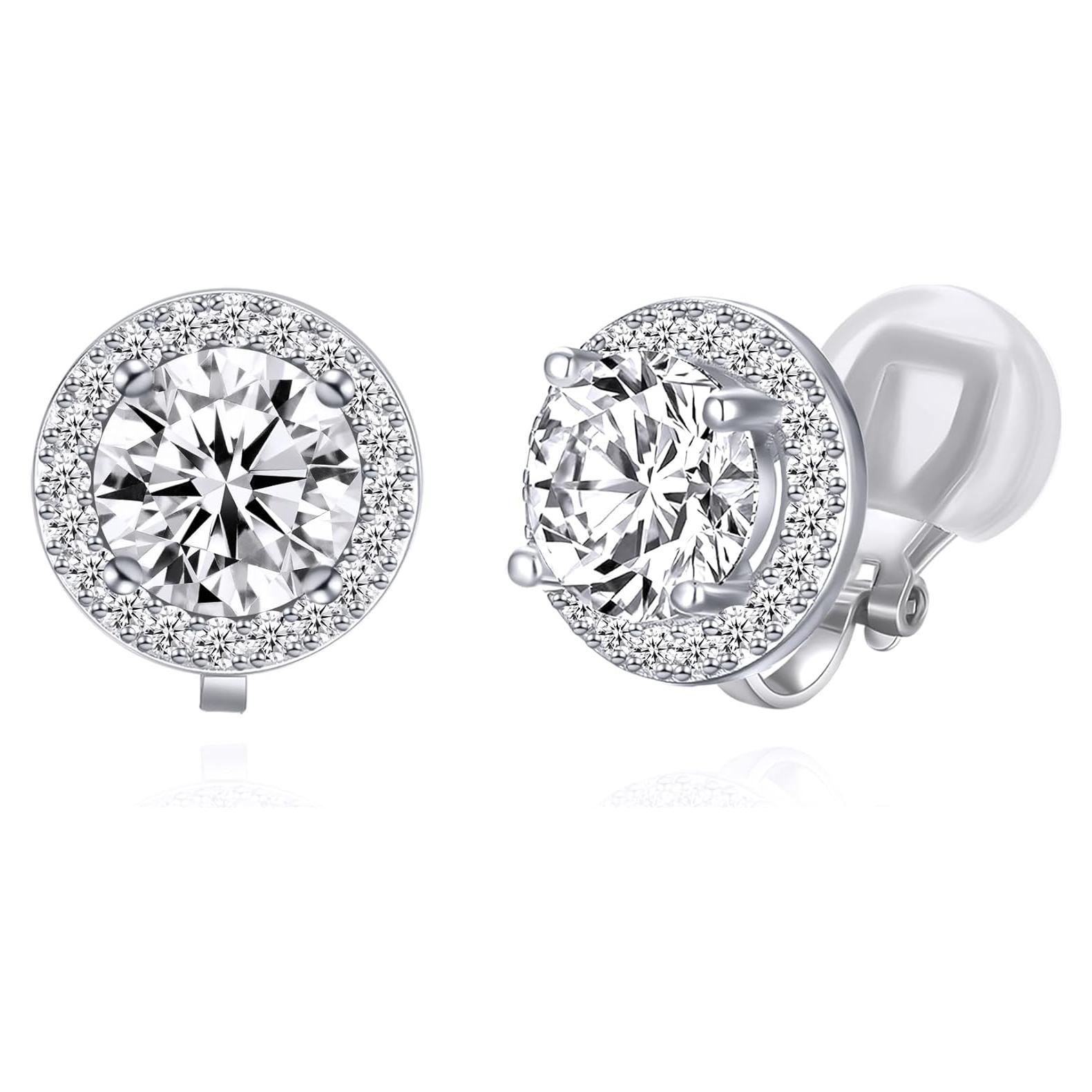 Pendientes de Clip de Cristal YOQUCOL 8MM para Mujeres