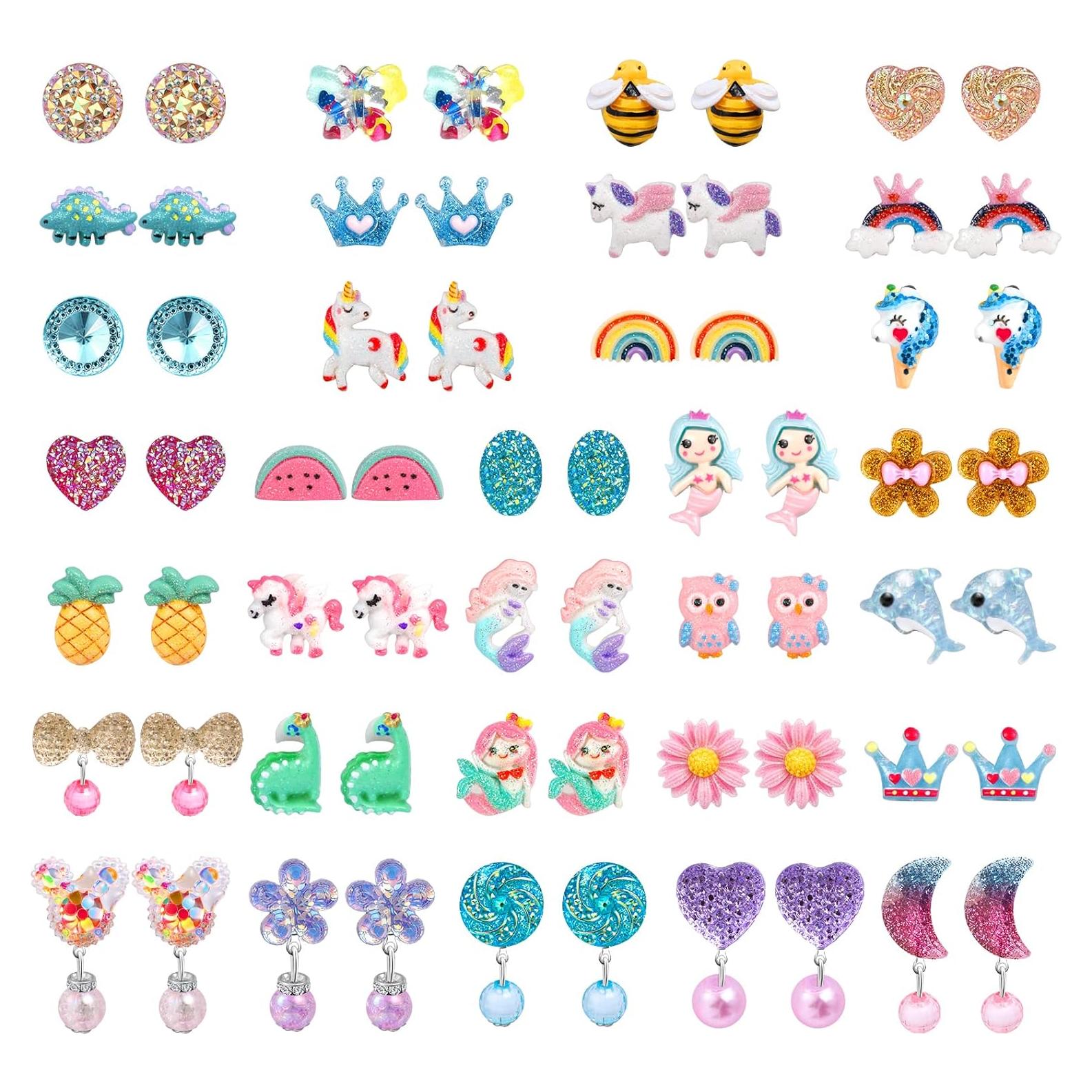 Pendientes de Clip Hipoalergénicos DEVIENG 32 Pares Niñas