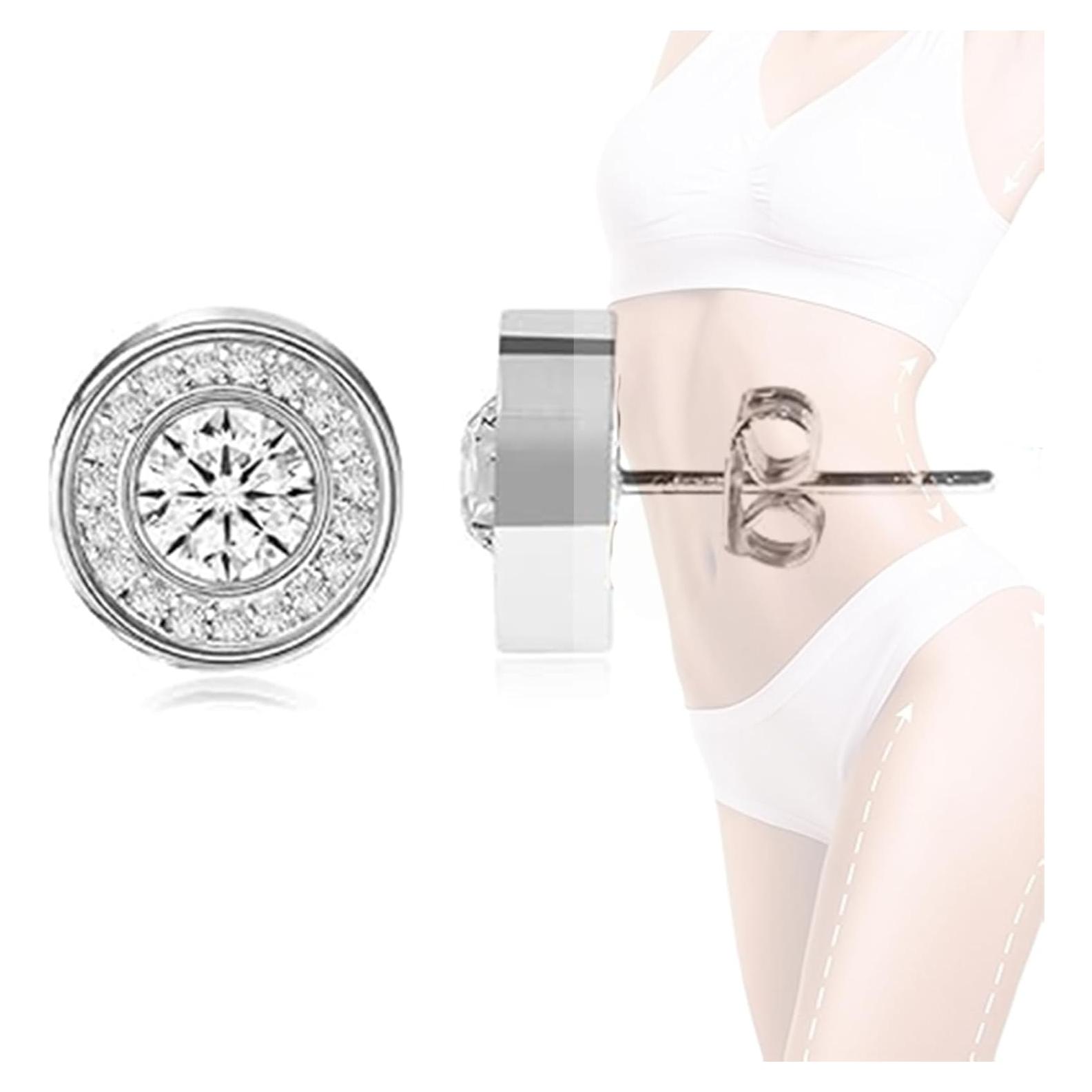 Pendientes de Germanio Linfático DIOWUS para Mujeres - Acero de Titanio