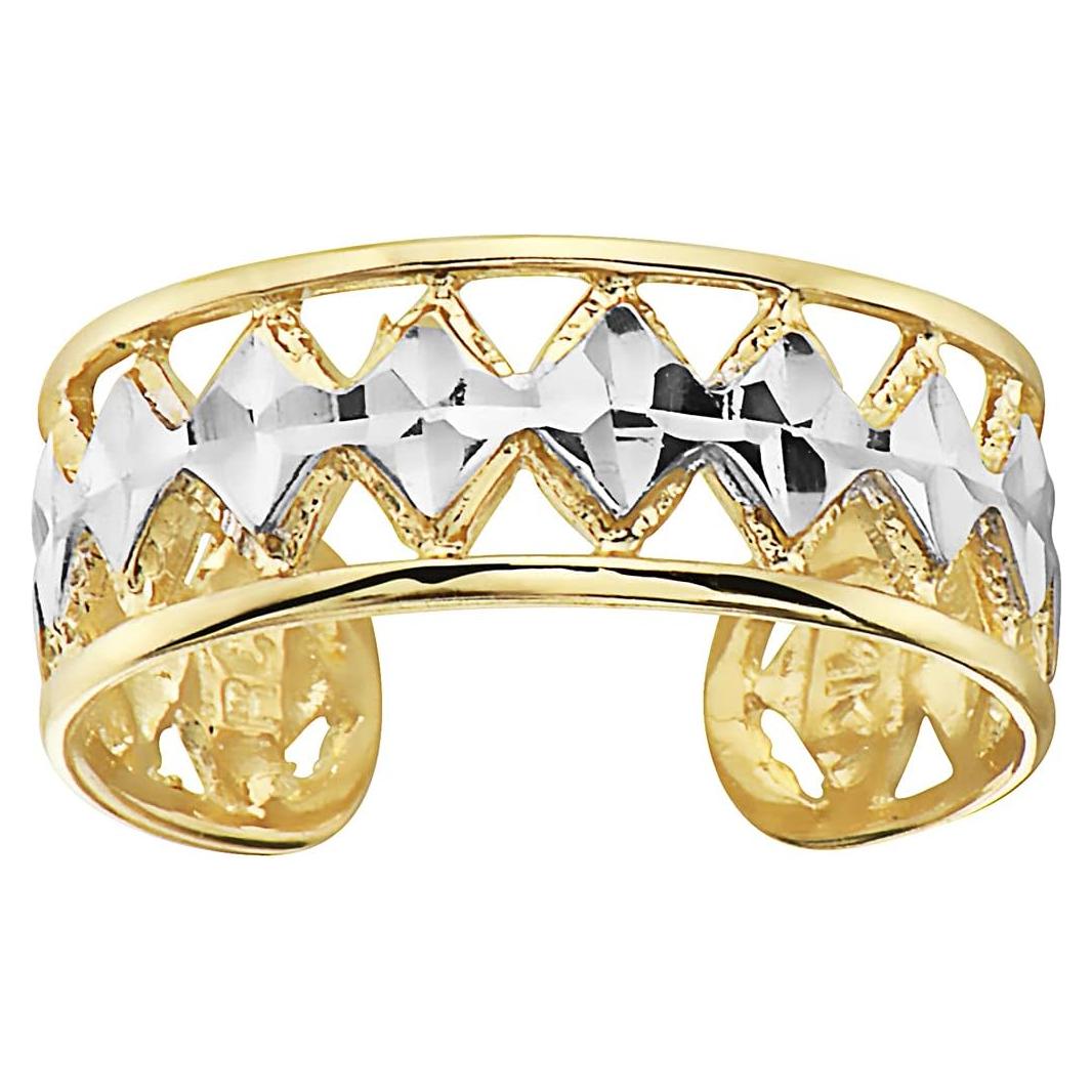 Anillo Ajustable de Oro Amarillo y Blanco 14k Rita Stephens