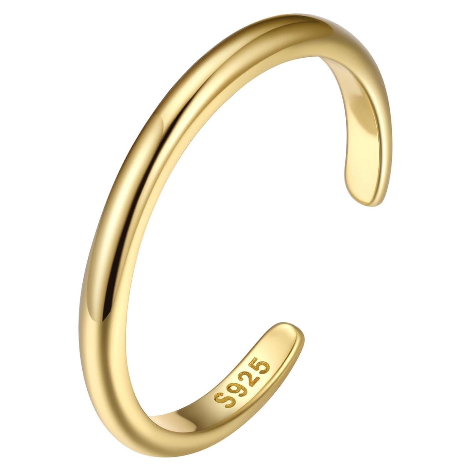 Anillo de dedo ajustable ChicSilver de plata esterlina 925