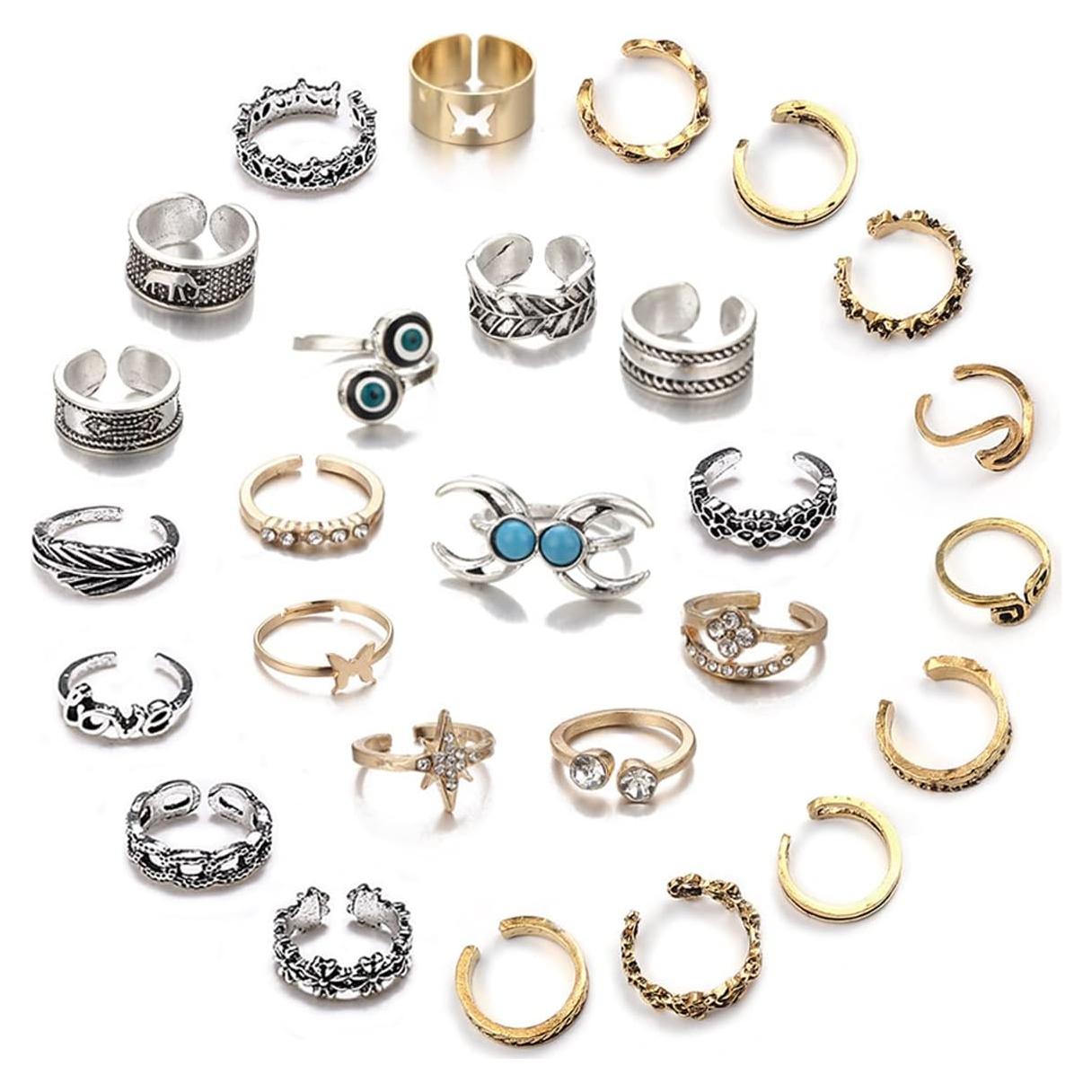 Juego de 27 Anillos Abiertos para Dedos de los Pies Acruccen