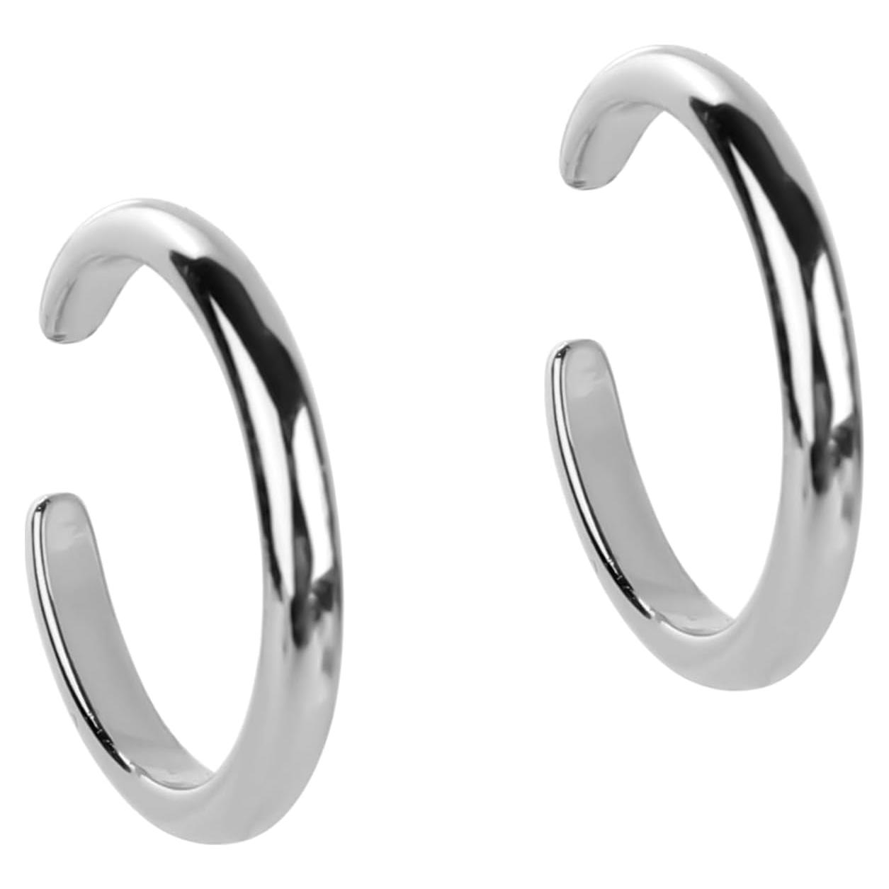 2 Anillos de Dedo Ajustables Mikovivi de Cobre Plateado 1mm