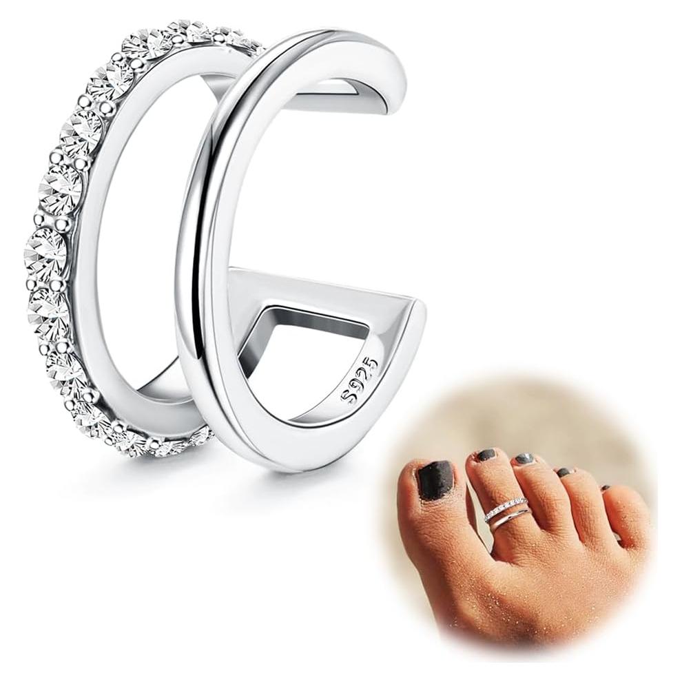 Anillos para Dedos de los Pies Orazio Plata Esterlina 925 Ajustables