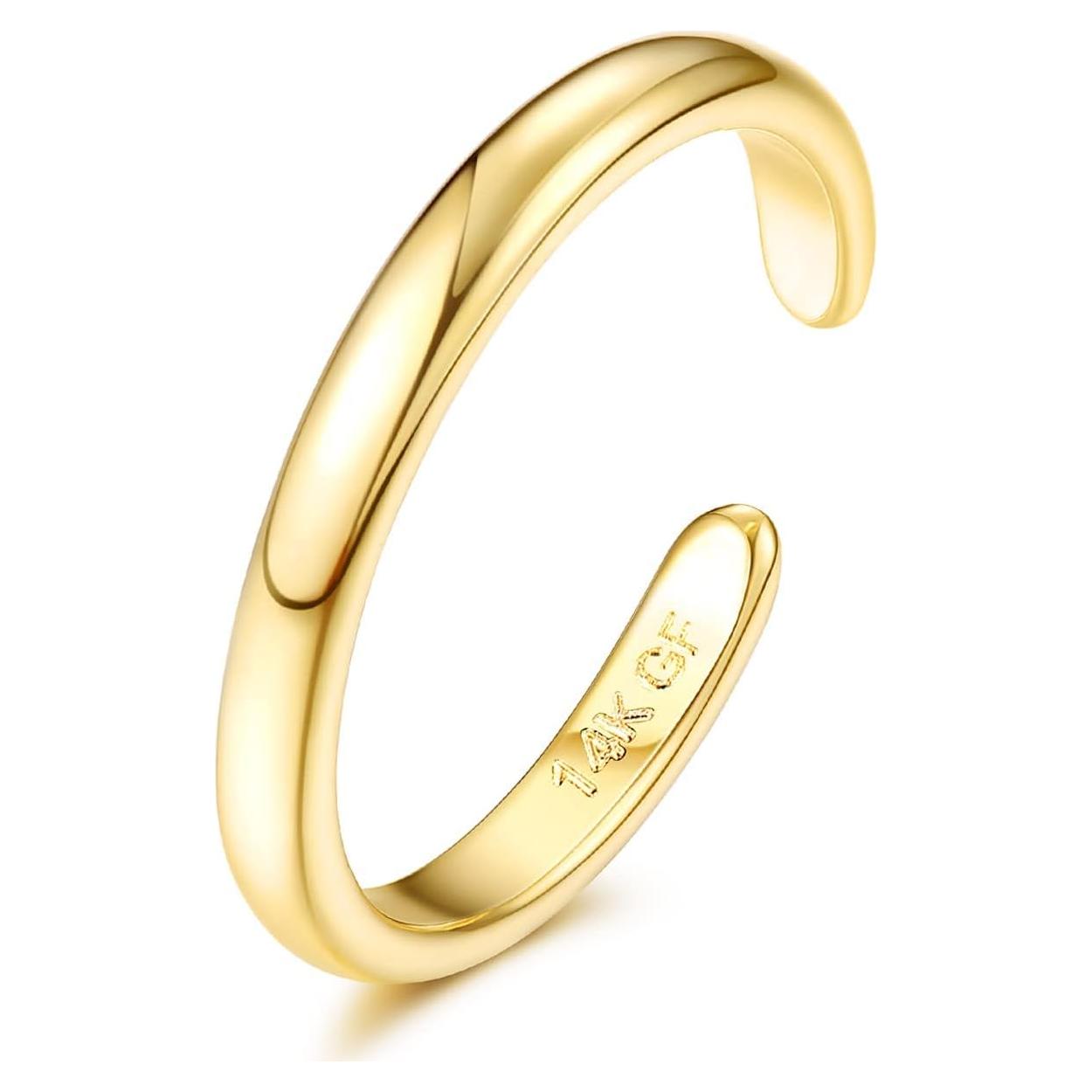 Anillos de Dedo Abierto de Oro Relleno 14k Jstyle Ajustables