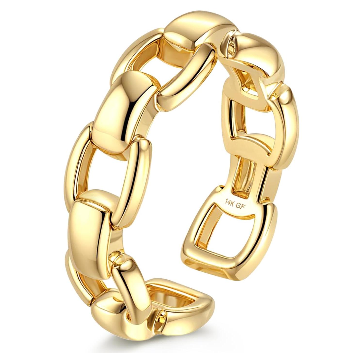 Anillo de Tobillo de Oro Relleno 14K Fiasaso Ajustable para Mujeres
