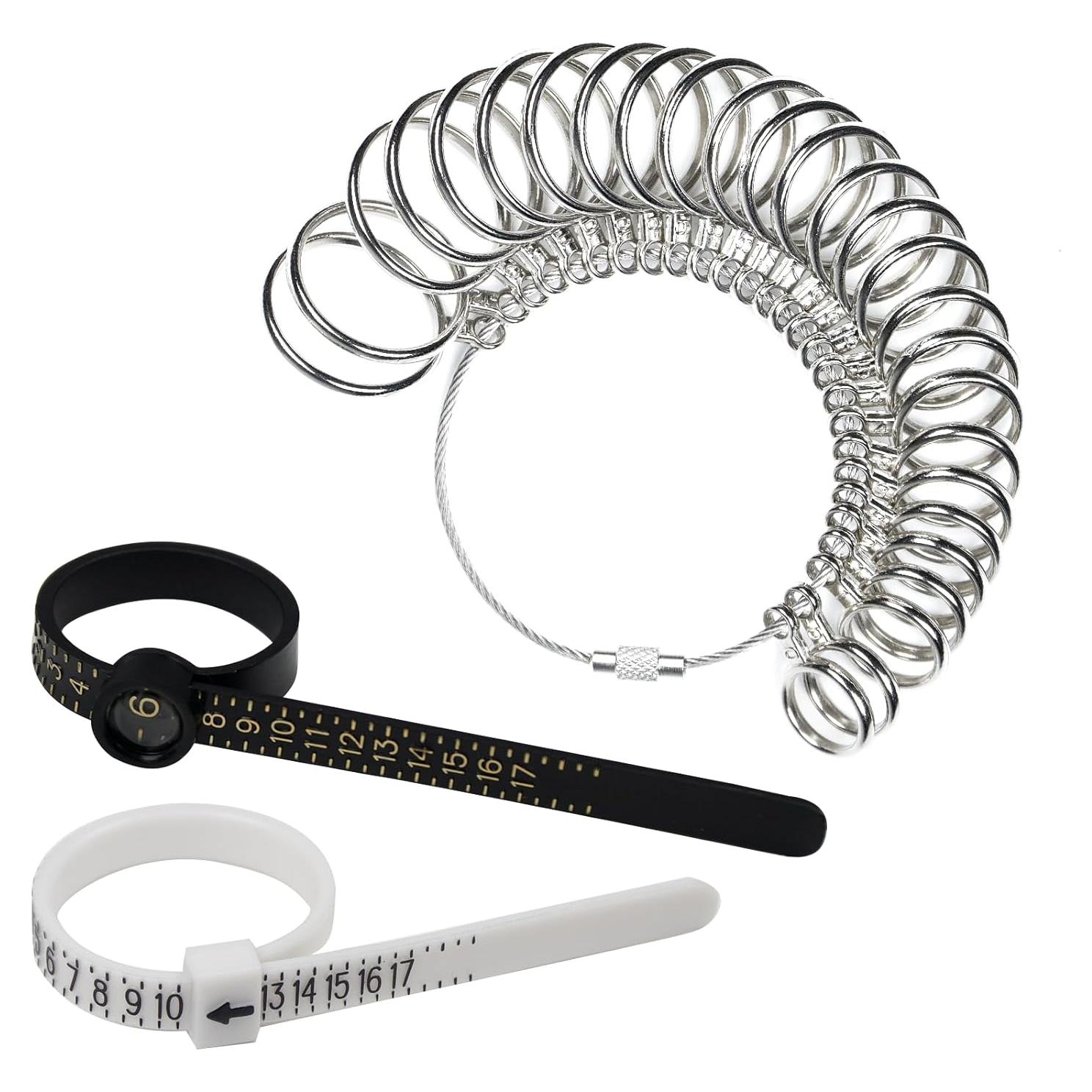 Kit de Medición de Tallas de Anillos Xyinxy 27 Piezas Acero Inoxidable