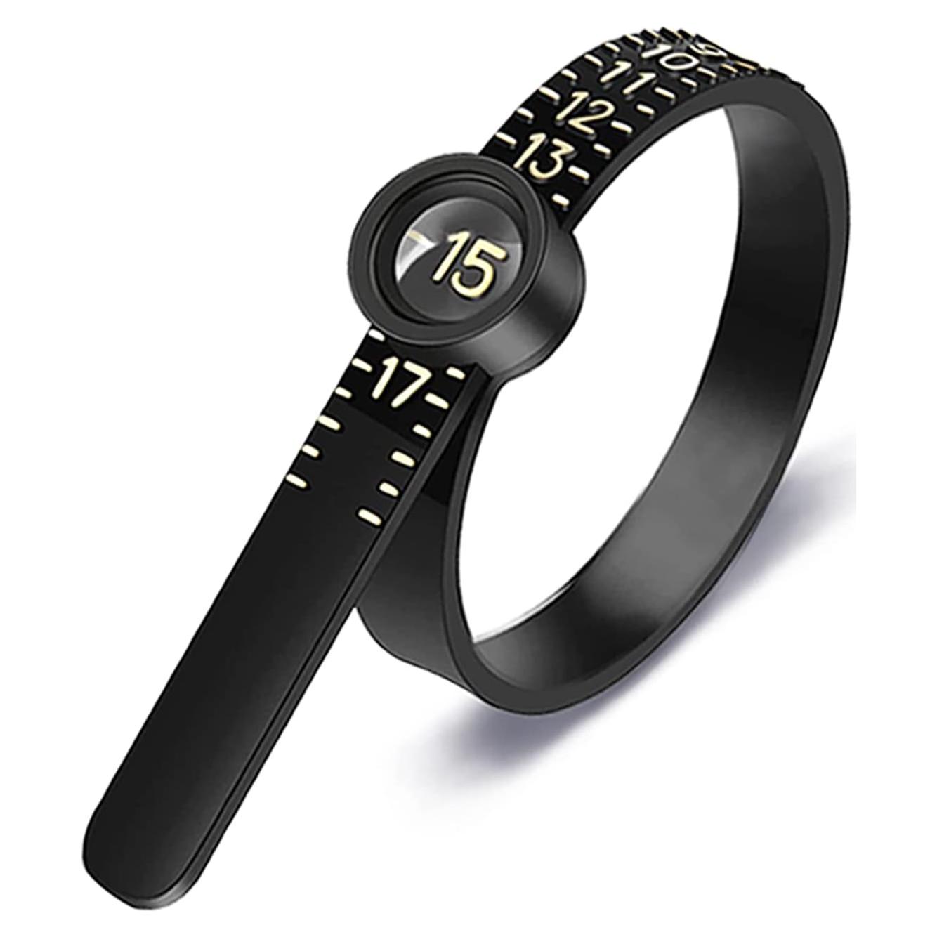 Medidor de Tamaño de Anillo JRONGHE con Cristal Ampliado