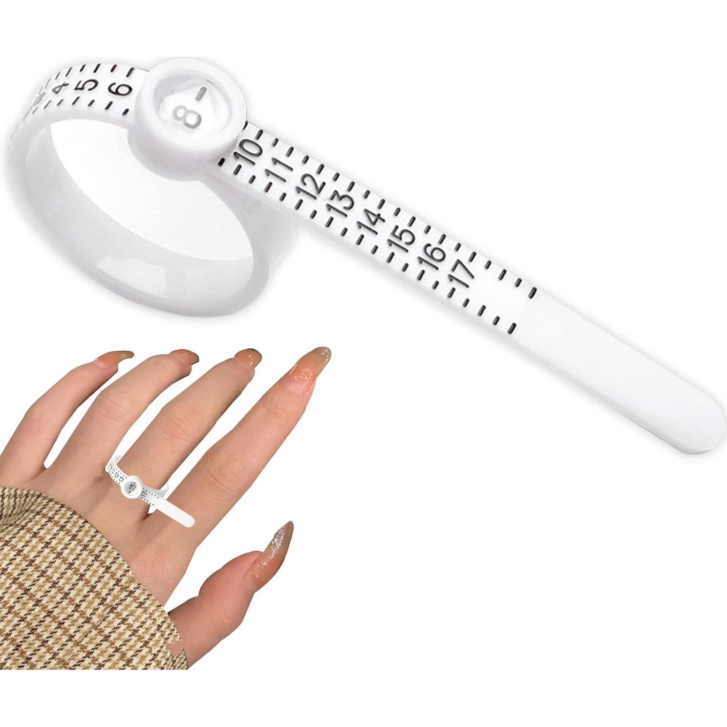 Finger Ring Sizer | Ring Sizer Measuring Set With Magnified Glass - US Size 1-17 Ring Gauges Finger Sizer With Magnified Window, Reusable Ring Measurement Tool For Men And Women