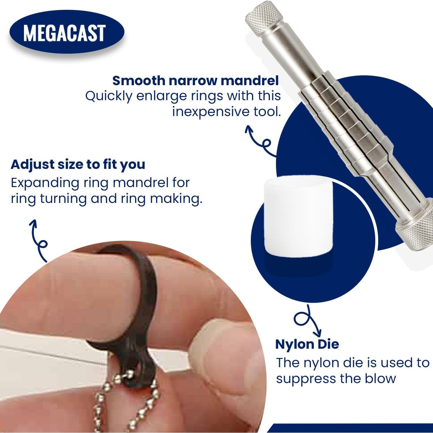 Juego de Estirador de Anillos Megacast con Medidor de Tamaño