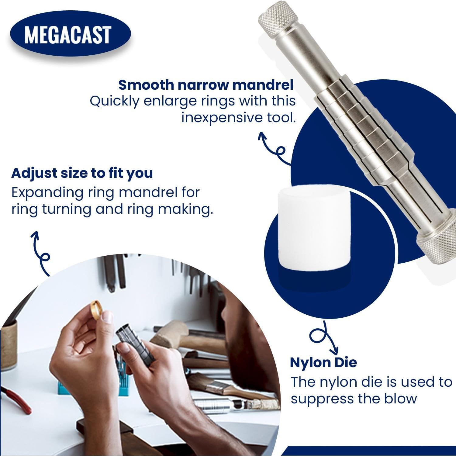 Juego de Estirador de Anillos Megacast con Medidor de Tamaño