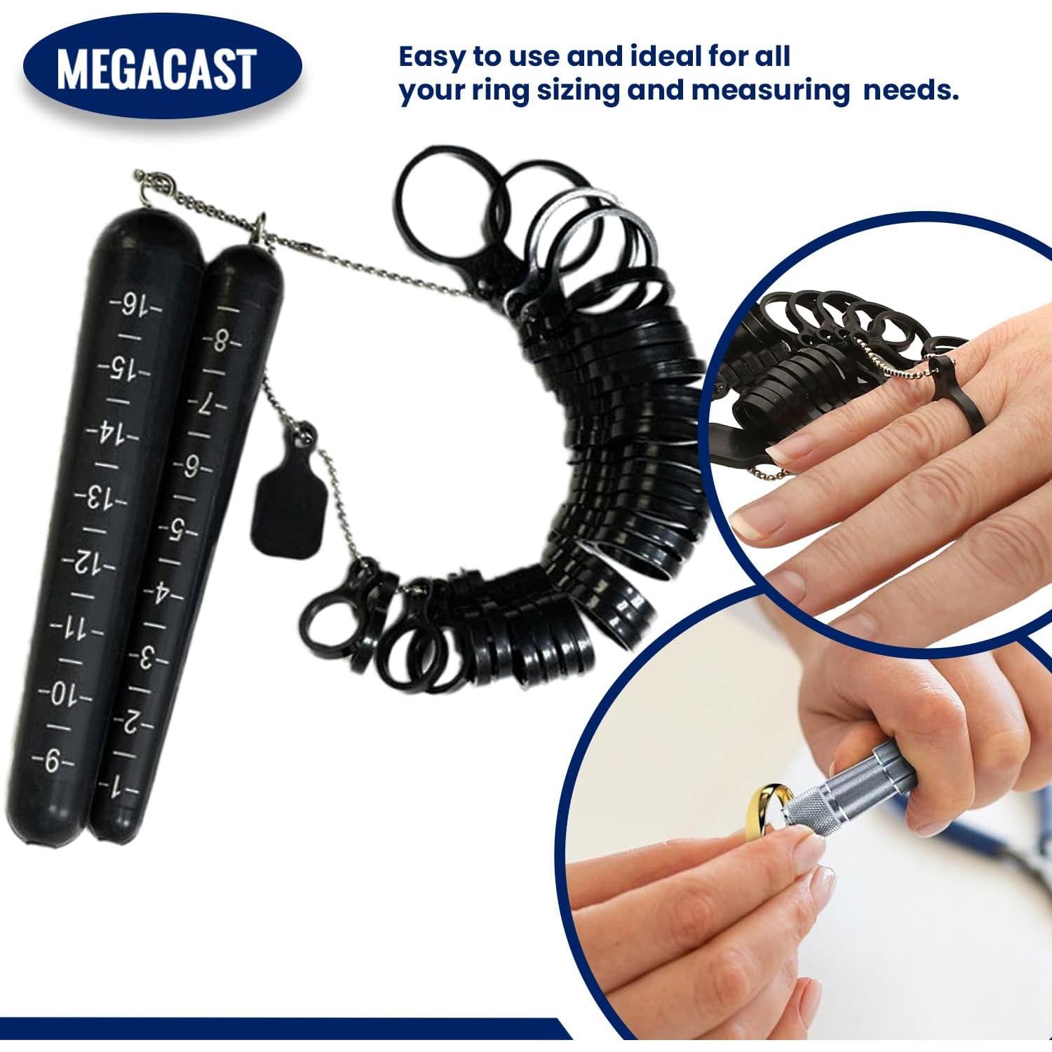 Juego de Estirador de Anillos Megacast con Medidor de Tamaño