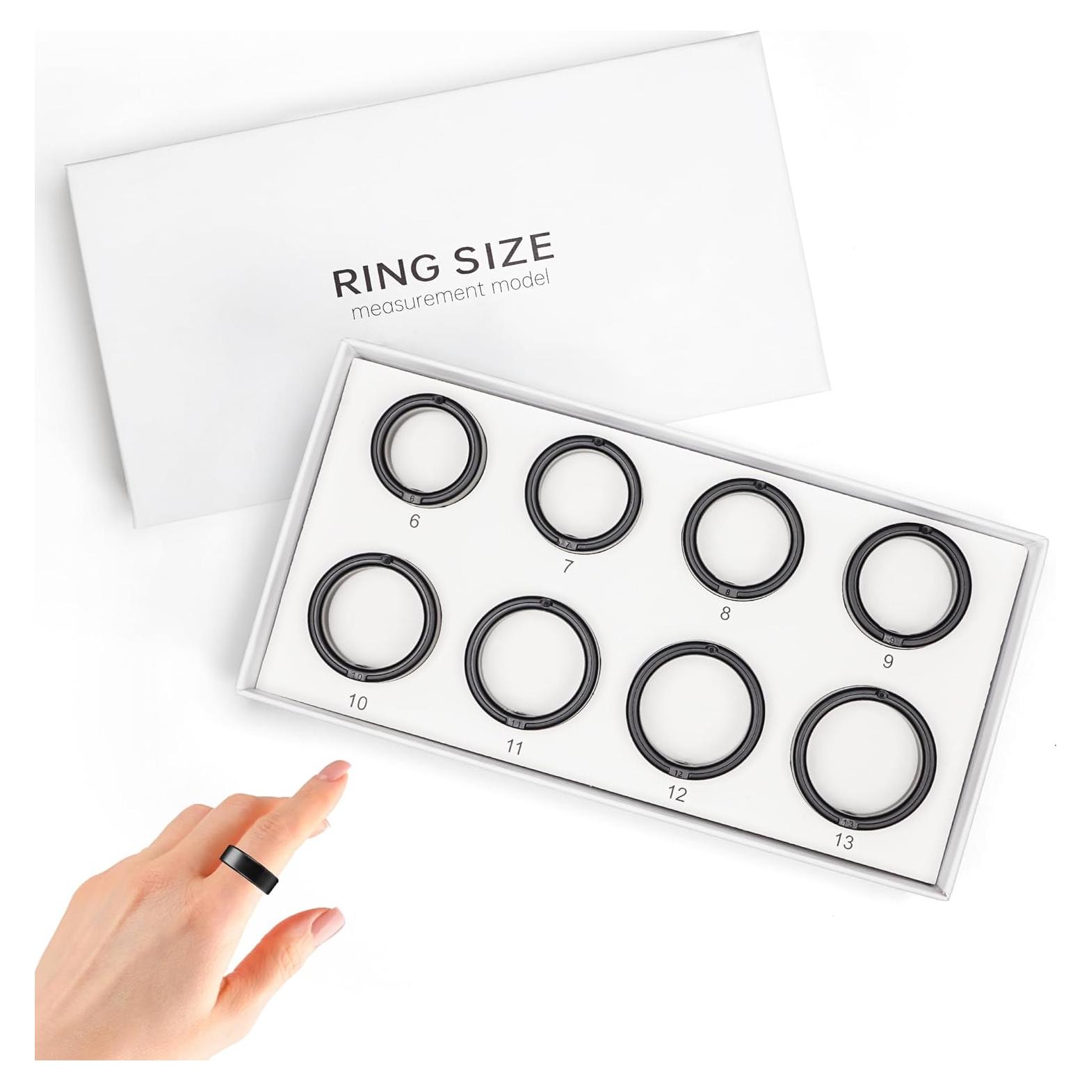 Kit de Medición de Anillos ShenZhen YaWell R11, 8 Tamaños 6 a 13