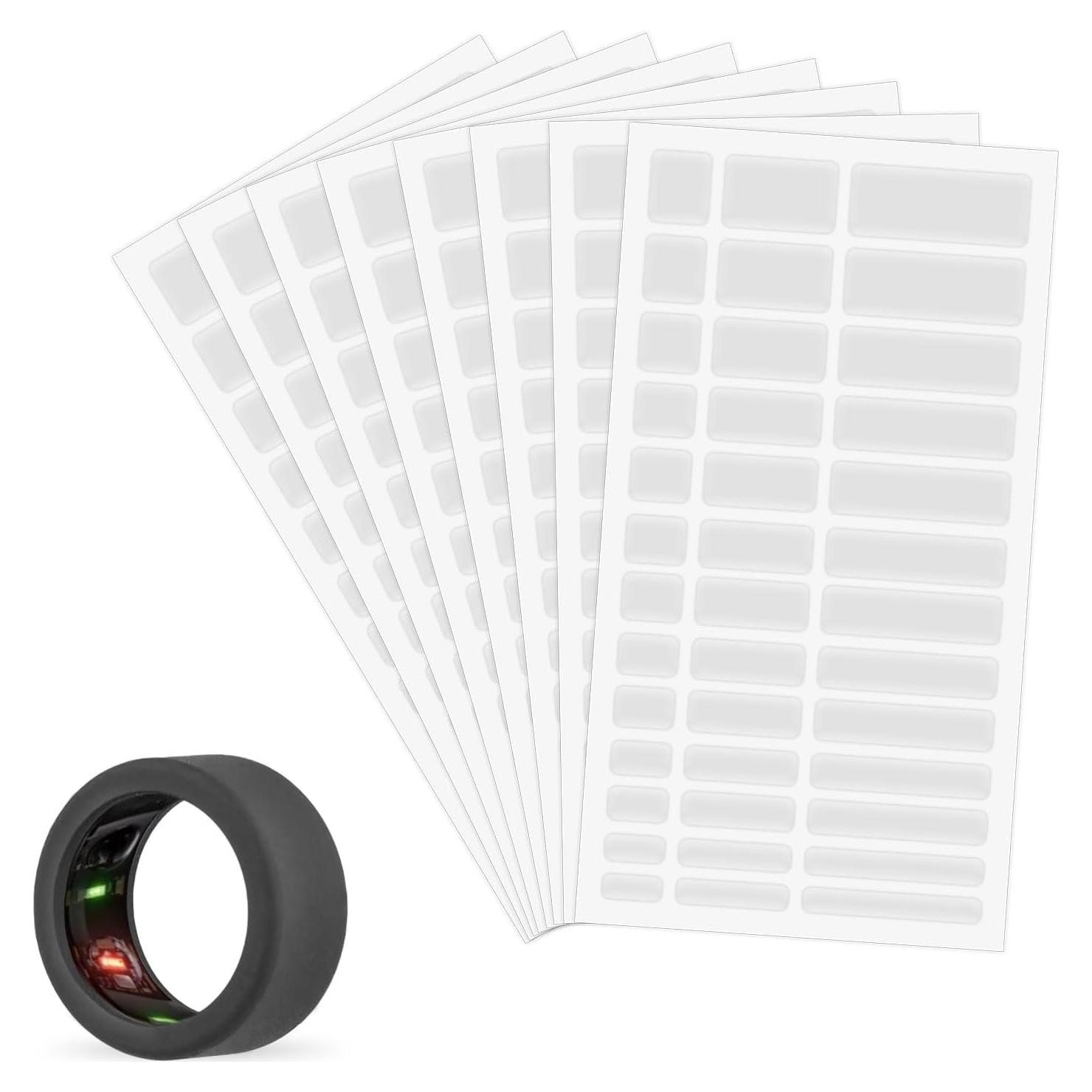 8 Hojas Ajustadores de Tamaño de Anillo Silicona Transparente