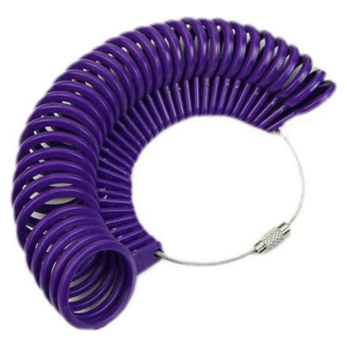 Kit de Medición de Dedos para Anillos AKOK Morado 27 Gauge