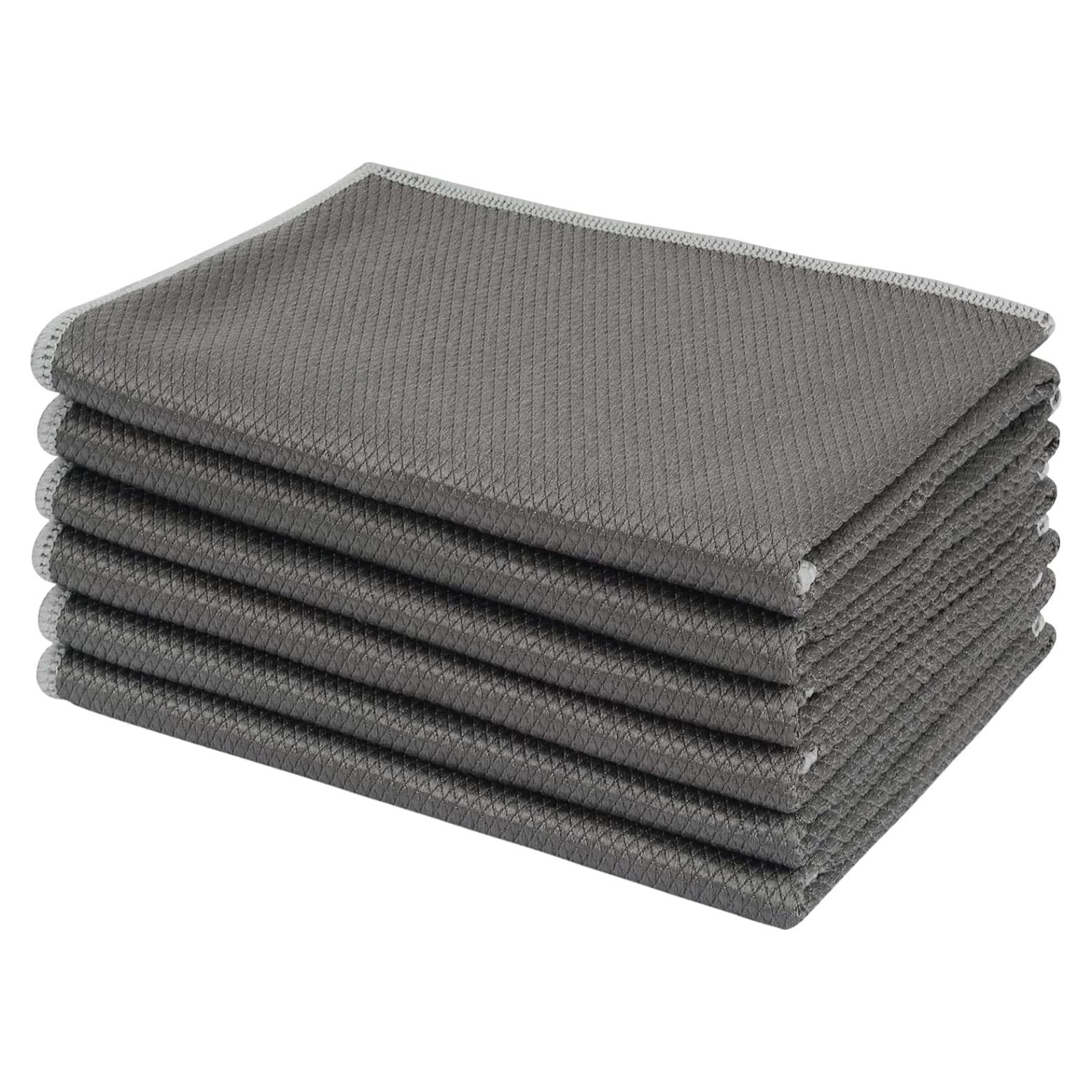 Paño de Limpieza de Microfibra SINLAND 6 Unidades 40.64x40.64 cm Gris