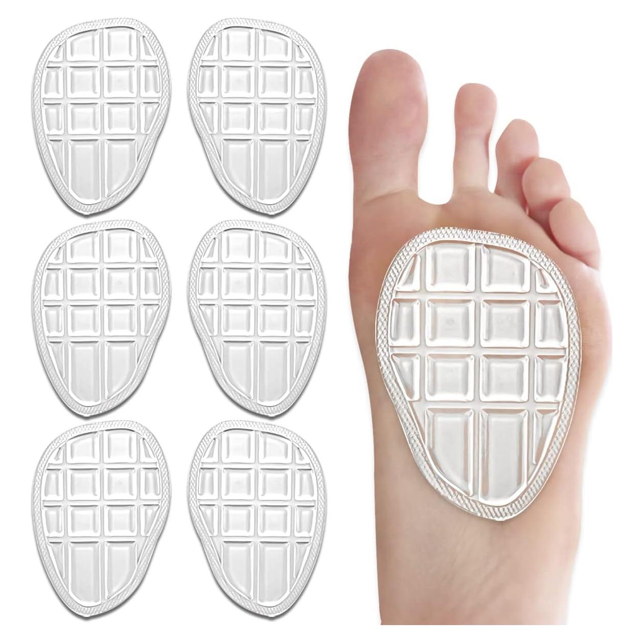 Almohadillas Metatarsales Svowin - 3 Pares Transparentes