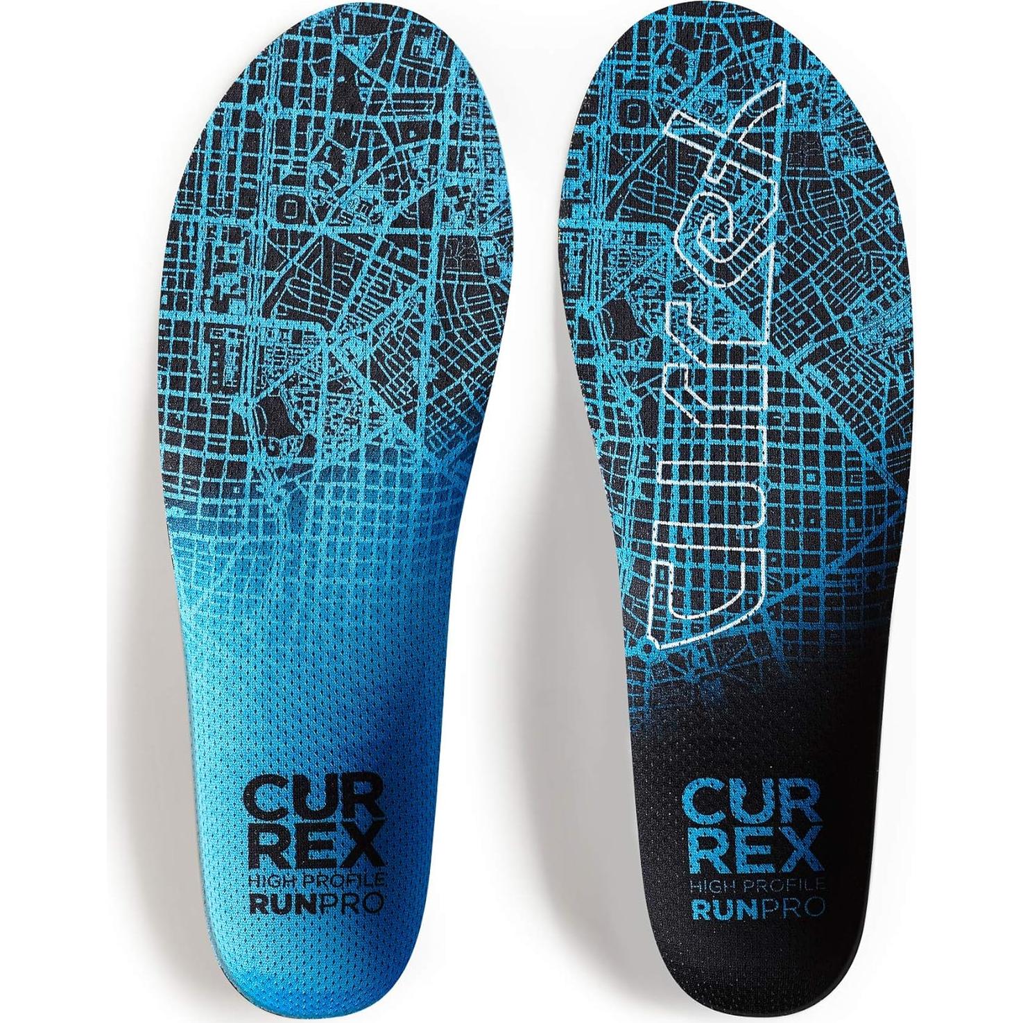 CURREX Plantillas RunPro Arco Alto Azul - Soporte Dinámico L