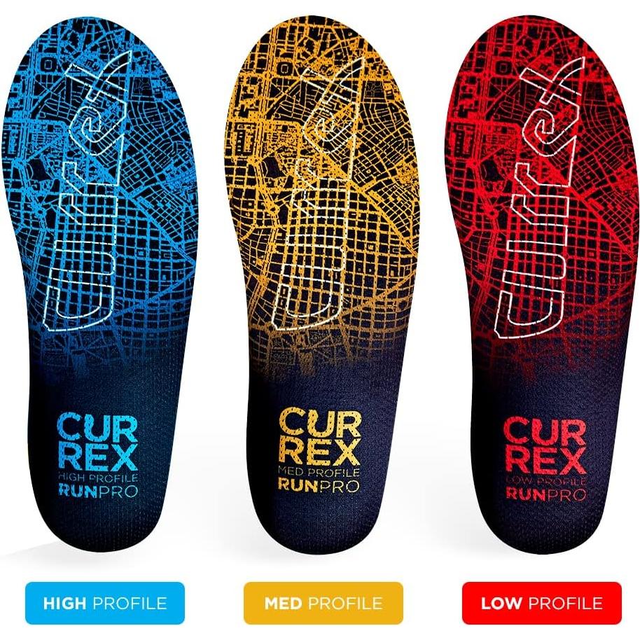 CURREX Plantillas RunPro Arco Alto Azul - Soporte Dinámico L