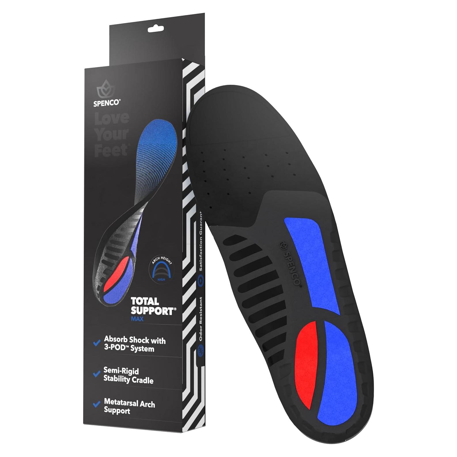 Plantillas ortopédicas Spenco Total Support Max - Soporte arco 7-8.5