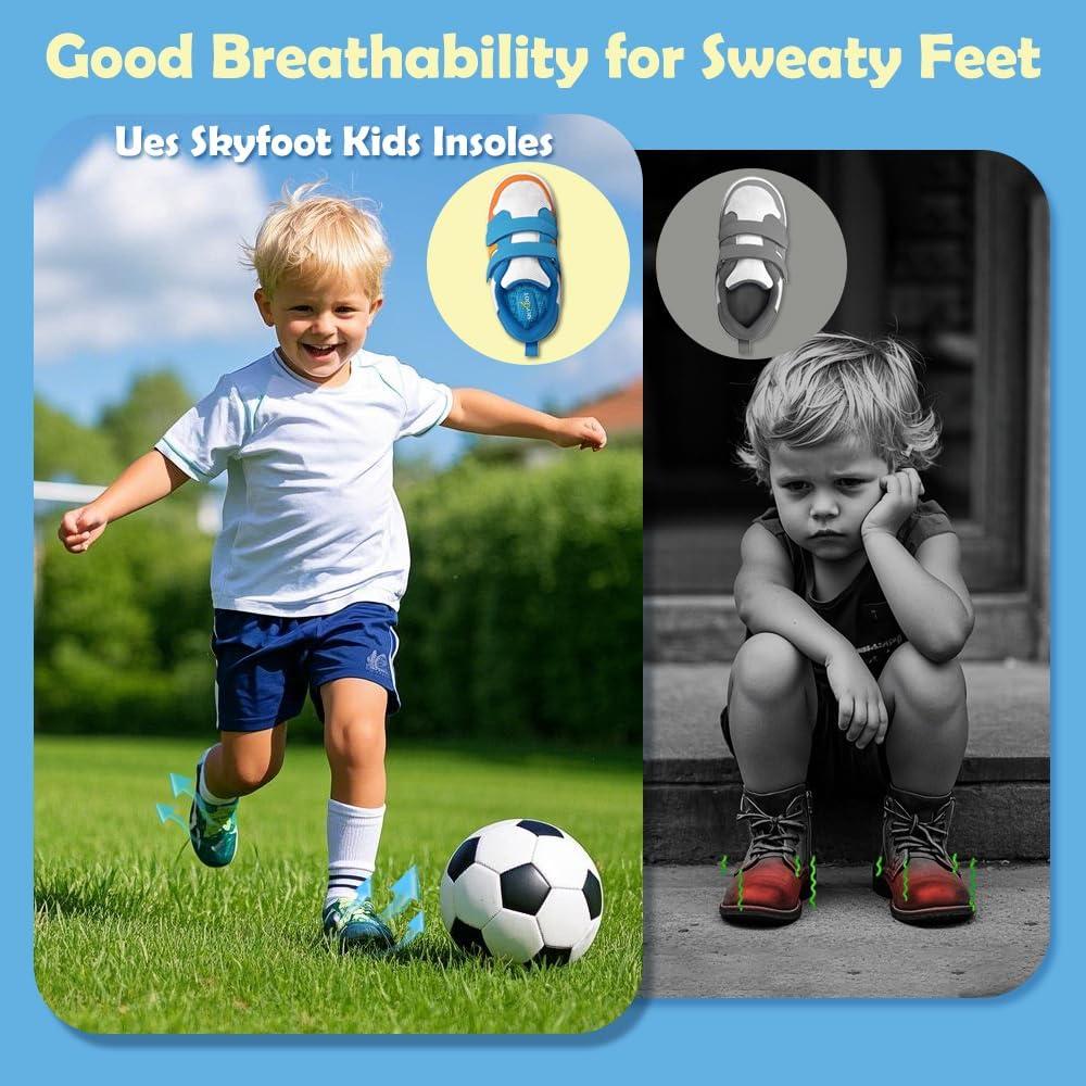 Plantillas Skyfoot para Niños 9-12.5, Transpirables y Ajustables