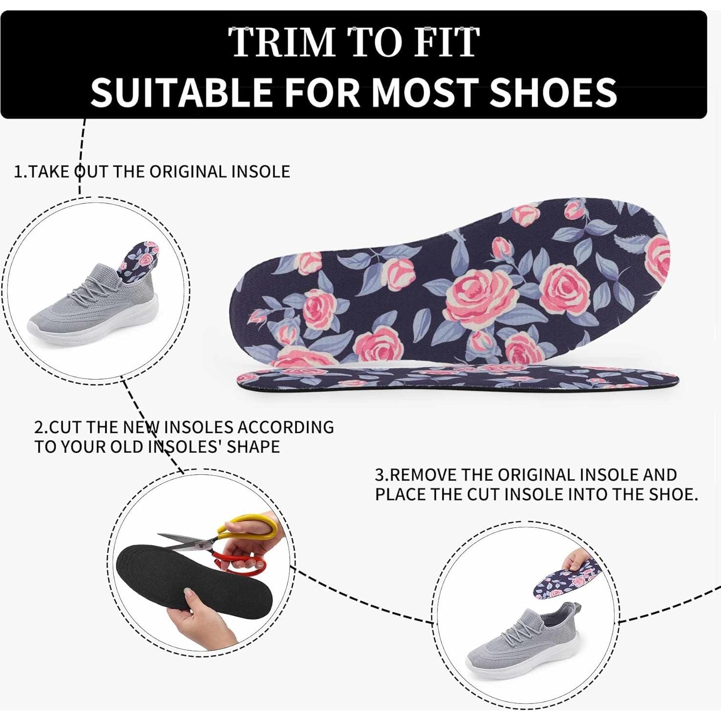 Plantillas Lavables LMHCISO para Zapatos - 3 Pares Multicolor