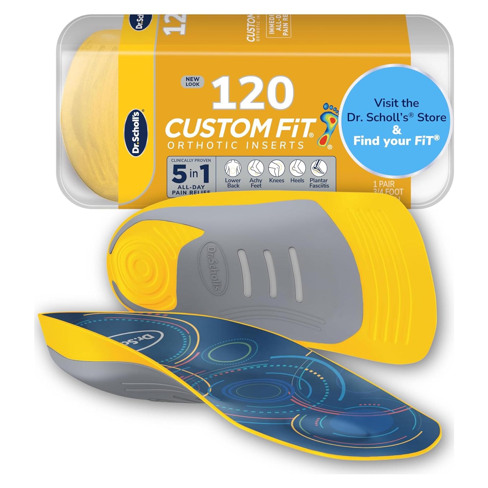 Plantillas ortopédicas Dr. Scholl's Custom Fit 3/4 - Alivio dolor